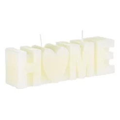 Κερί Αρωματικό Γράμματα Καρδιά Εκρού Home Άρωμα Βανίλια
