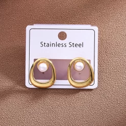 Σκουλαρίκια ανοξείδωτο ατσάλι 18K επιχρυσωμένο