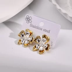 Σκουλαρίκια Ανοξείδωτο Ατσάλι 18Κ Επιχρυσωμένα