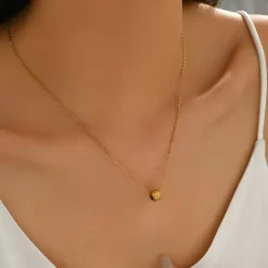 Κολιέ  Ρομαντικό Γλυκό Απλό Στυλ Ανοξείδωτο Ατσάλι