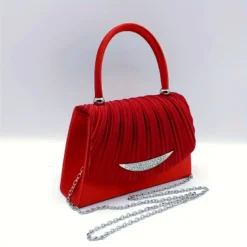 Κομψή Γυναικεία Βραδινή Τσάντα με Στρας