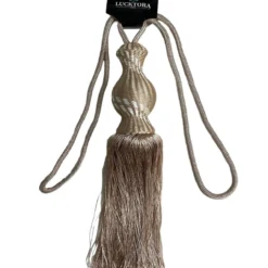 Δέστρα Κουρτίνας Με Φούντα Και Σχέδιο DNJHP-Μπέζ