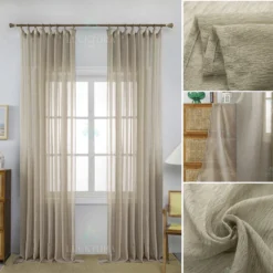 Κουρτίνα 6037-17-Καφέ- Με Τρέσα-270X295CM