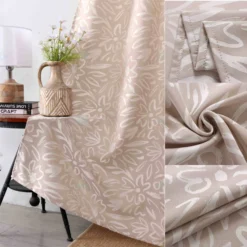 Κουρτίνα 6043-1 Μπέζ- Με Τρέσα -270x280CΜ