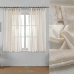 Κουρτίνα K6044-1 Μπέζ – Με Τρέσα -200x150CΜ