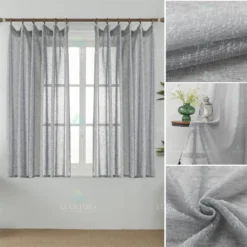 Κουρτίνα K6023-3 Γκρί- Με Τρέσα -200x150CΜ
