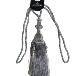 Δέστρα Κουρτίνας Με Φούντα Και Διαμάντι FHQ-Γκρί