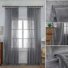 Κουρτίνα 6037-16-Γκρί- Με Τρέσα-270X295CM