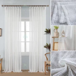 Κουρτίνα 6780-8 Ικρού- Με Τρέσα -270x280CΜ