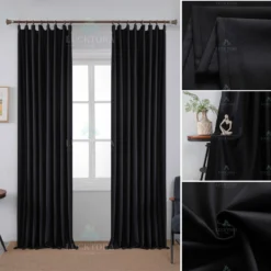 Κουρτίνα 6038-18 Μαύρο- Με Τρέσα -270x275CM