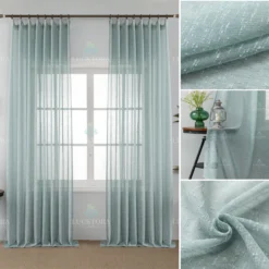 Κουρτίνα 6023-46 Πετρόλ- Με Τρέσα – 270x290CΜ