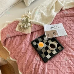 Κουβέρτα 2.5KG Προβατάκι Υπέρδιπλη 220Χ240-Ροζ