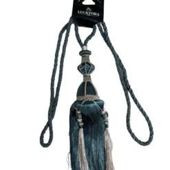 Δέστρα Κουρτίνας Με Φούντα Και Διαμάντι FHQ-Πετρόλ