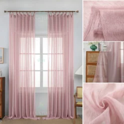 Κουρτίνα 6037-10-Ροζ- Με Τρέσα-270X295CM