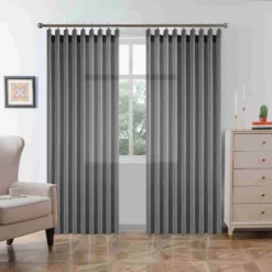 Κουρτίνα 6030-6 Σκούρο Γκρί- Με Τρέσα -270x280CΜ