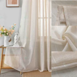 Κουρτίνα 6044-1 Μπέζ- Με Τρέσα -270x290CΜ