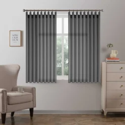 Κουρτίνα Γκρί Σκούρο- Με Τρέσα -200x150CΜ