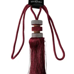 Δέστρα Κουρτίνας Με Φούντα Και Στράς SSCSZ-Μπορντό