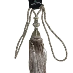 Δέστρα Κουρτίνας Με Φούντα Και Διαμάντι FHQ-Μπέζ