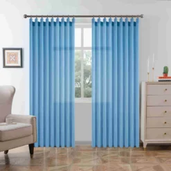 Κουρτίνα 6030-7 Μπλέ- Με Τρέσα -270x280CΜ