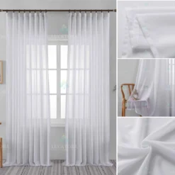 Κουρτίνα 6030-1 Λευκό- Με Τρέσα -270x280CΜ