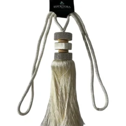 Δέστρα Κουρτίνας Με Φούντα Και Στράς SSCSZ-Εκρού