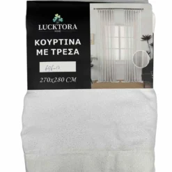 6076-12 Λευκό- Με Τρέσα-270X280CM