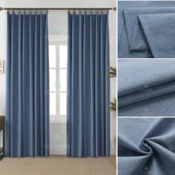 Κουρτίνα 6010-43 Μπλέ- 100%BLACKOUT – Με Τρέσα -270X270CM