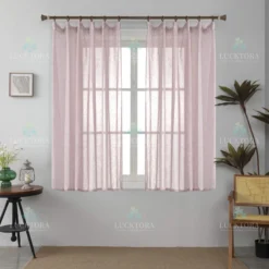 Κουρτίνα K6023-7 Ροζ- Με Τρέσα -200x150CΜ