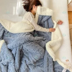 Κουβέρτα 2.5KG Προβατάκι Υπέρδιπλη 220Χ240-Γαλάζιο