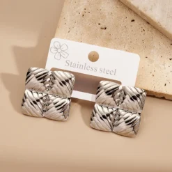 Σκουλαρίκια Ανοξείδωτο Ατσάλι 18Κ Επιχρυσωμένα